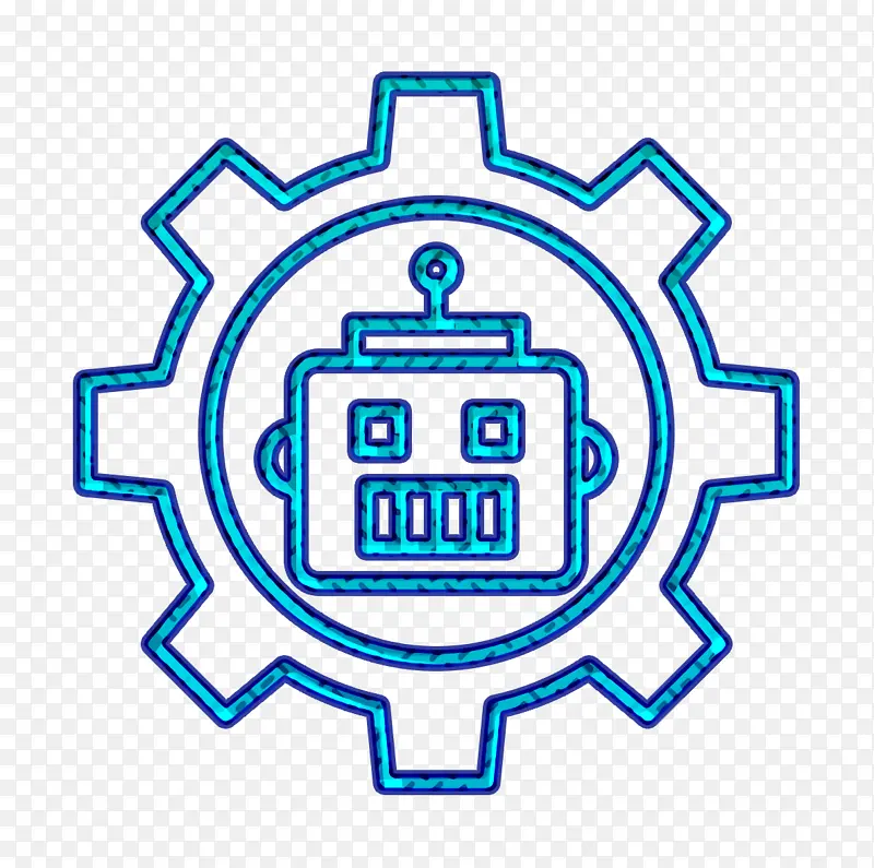 机器人图标 金属图标 徽标