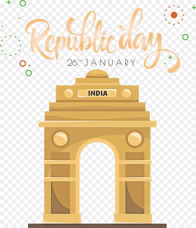 印度共和日 印度门 印度共和日快乐