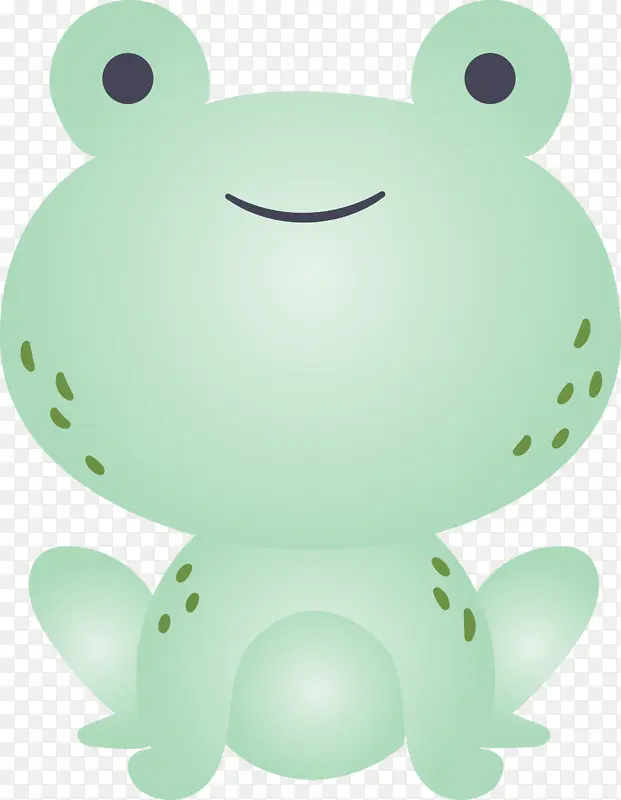 绿色 青蛙 动物形象