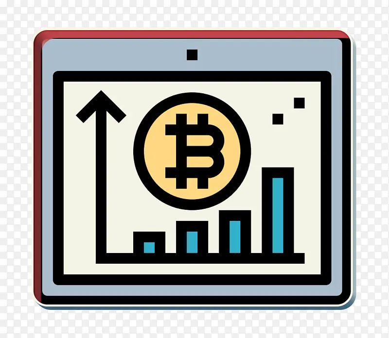 平板电脑图标 商业和金融图标 比特币图标