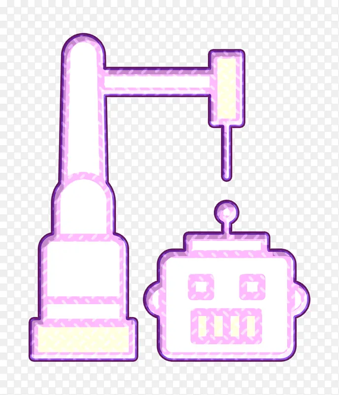 机器人图标 粉色 紫色