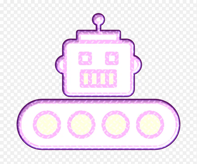 机器人图标 生产图标 紫色