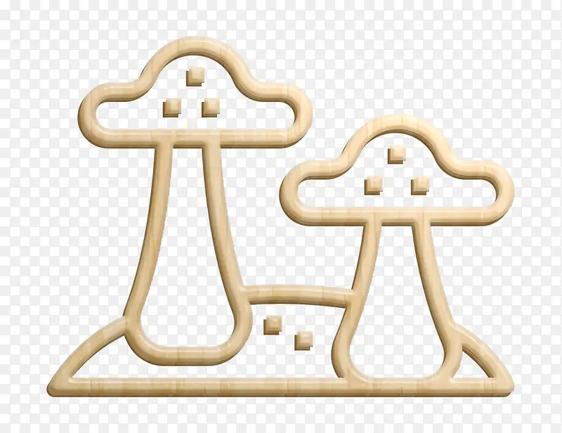 蘑菇图标 替代医学图标 十字架