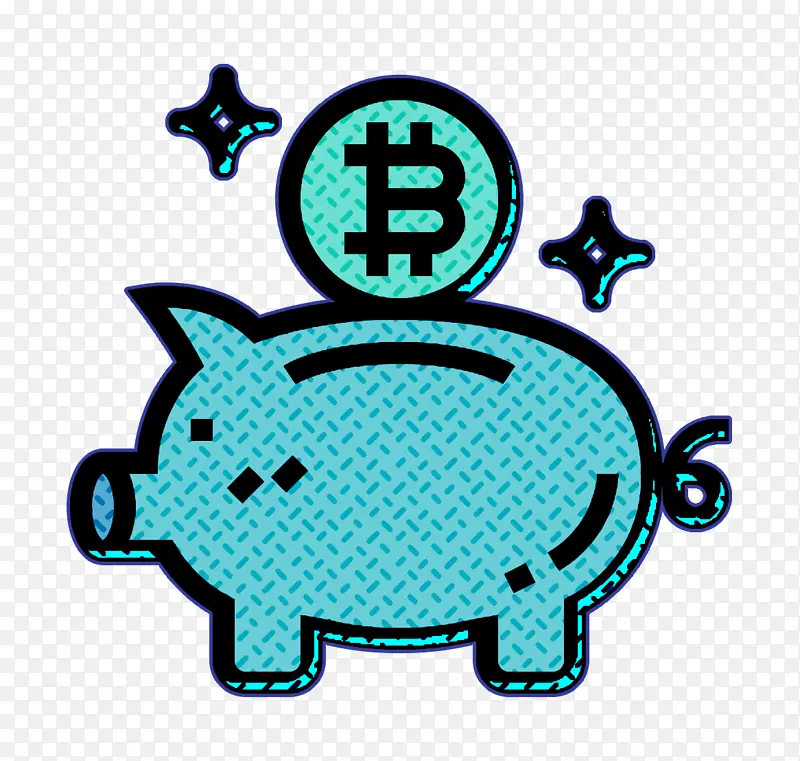 保存图标 比特币图标 小猪银行图标