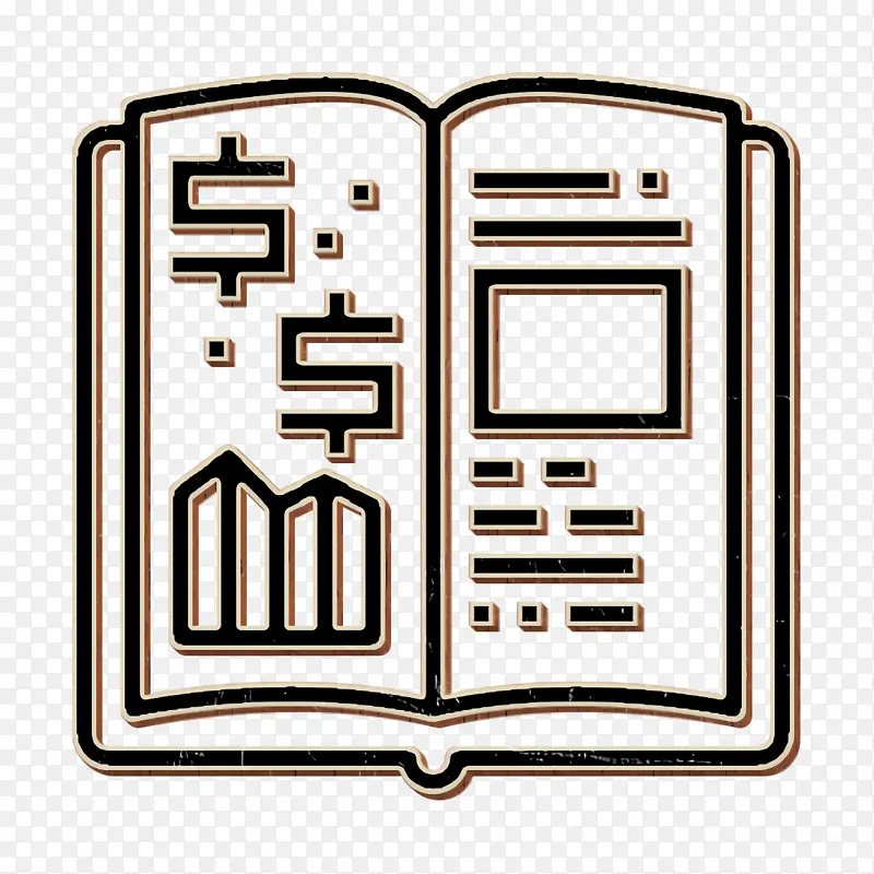 议程图标 金融书籍图标 书店图标