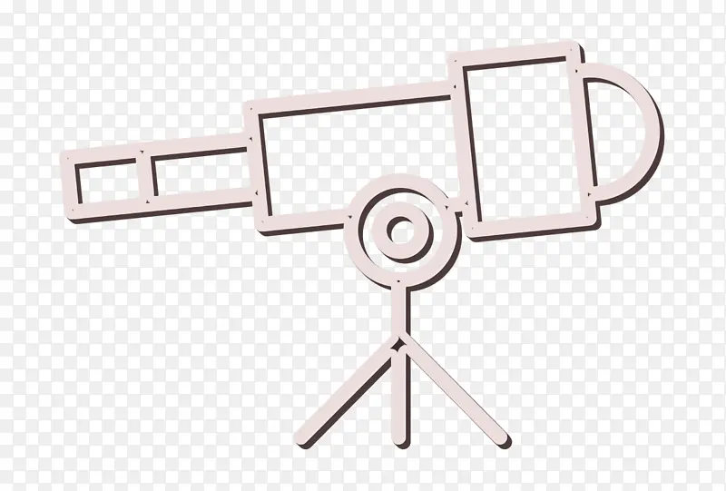 望远镜图标 学校图标 工具和用具图标