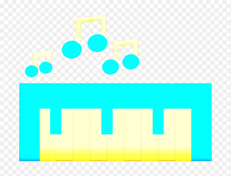 钢琴图标 学校图标 蓝色
