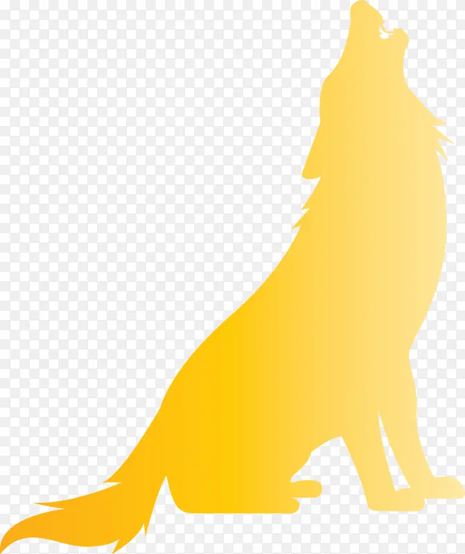 狼 黄色 动物形象
