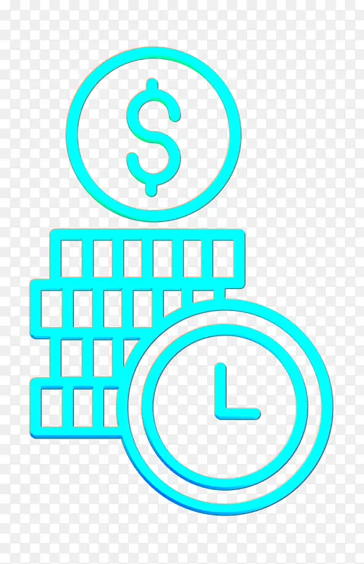 时间是金钱图标 投资图标 时钟图标