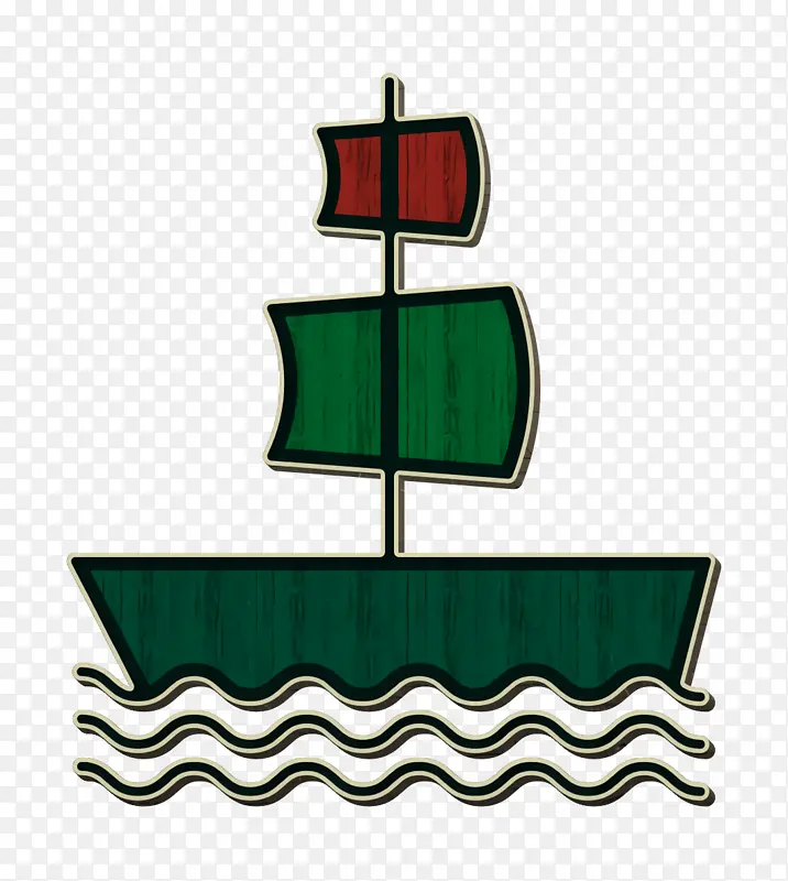 帆船图标 海盗图标 海盗旗图标