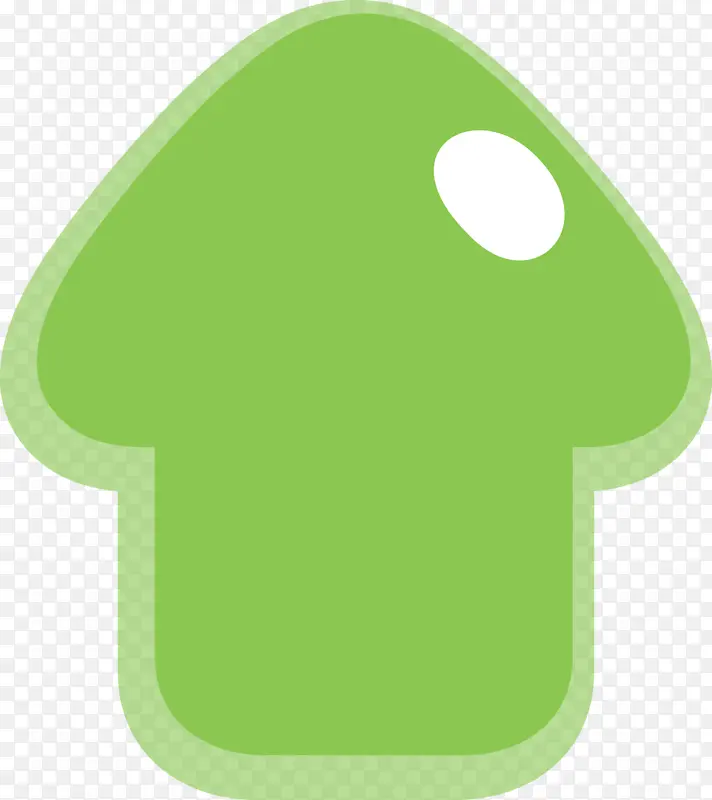 可爱的箭头 绿色 蘑菇