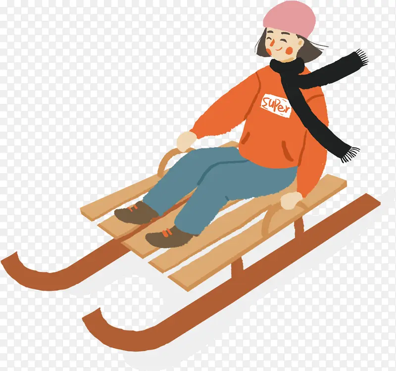 滑雪者 雪橇 冬季运动
