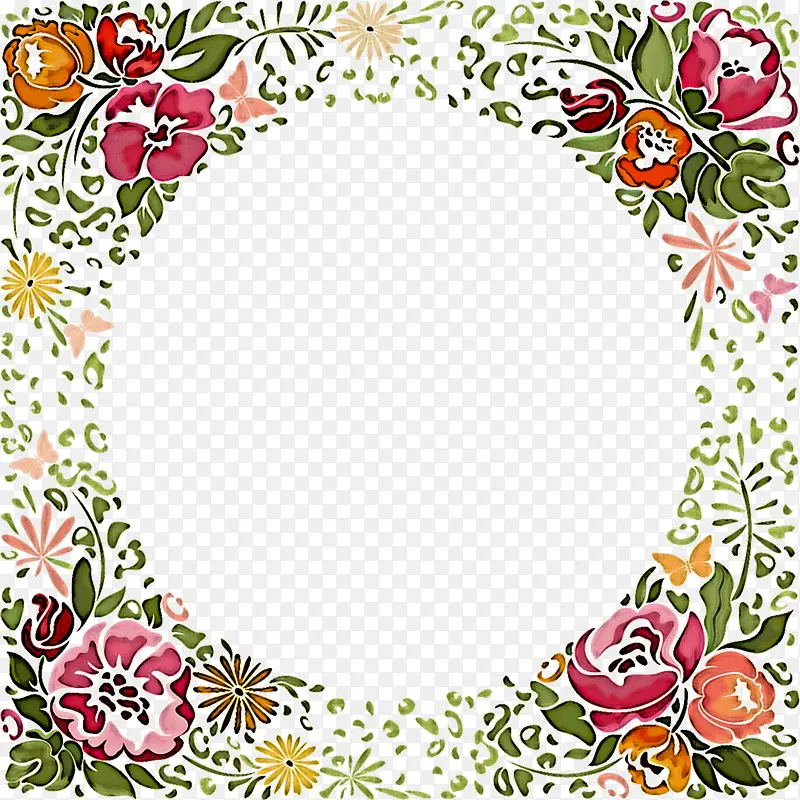 花圈框 画框 花卉设计