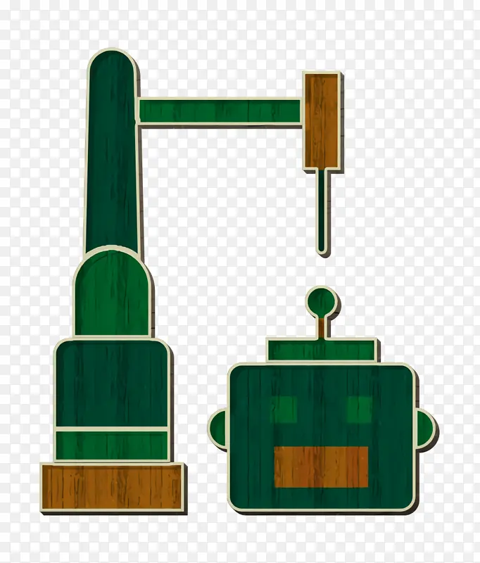 机器人手图标 机器人图标 绿色
