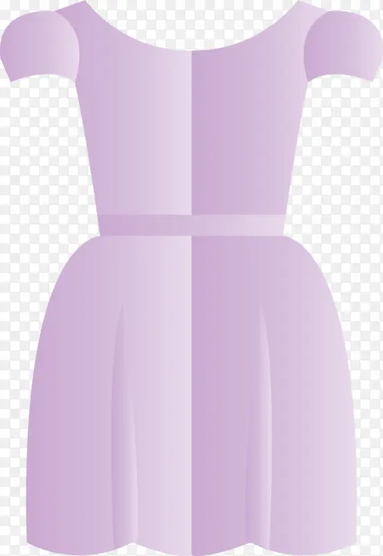 水彩连衣裙 紫色 衣服