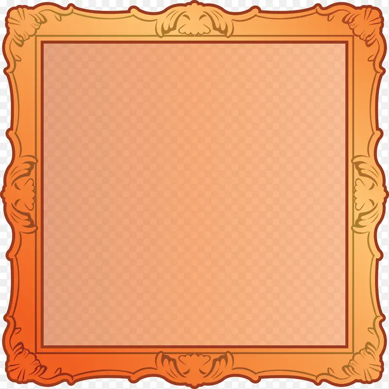 木框 橙色 长方形