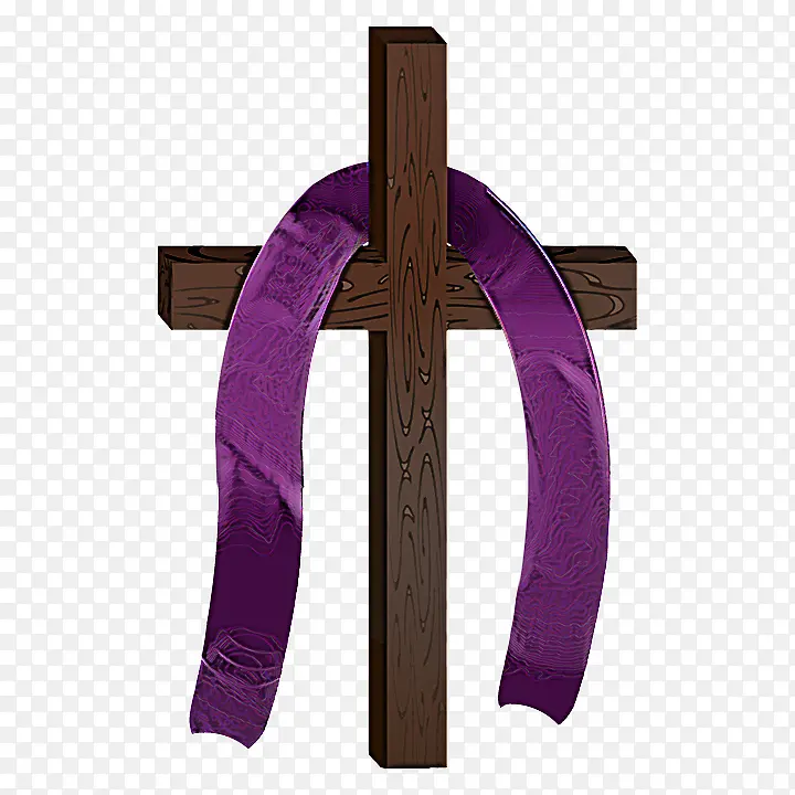 紫色 十字架 符号