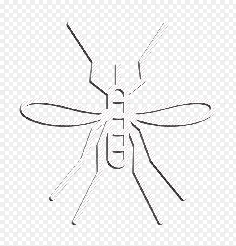 昆虫图标 蚊子图标 黑色