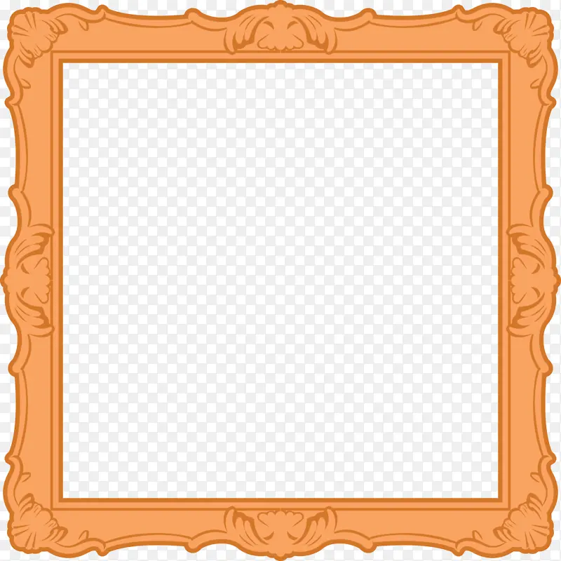 木框 长方形 橙色