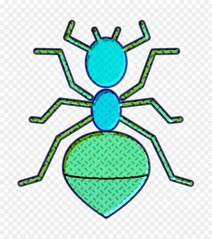 昆虫图标 蚂蚁图标 绿色