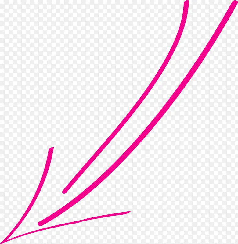 手绘箭头 粉色 线条