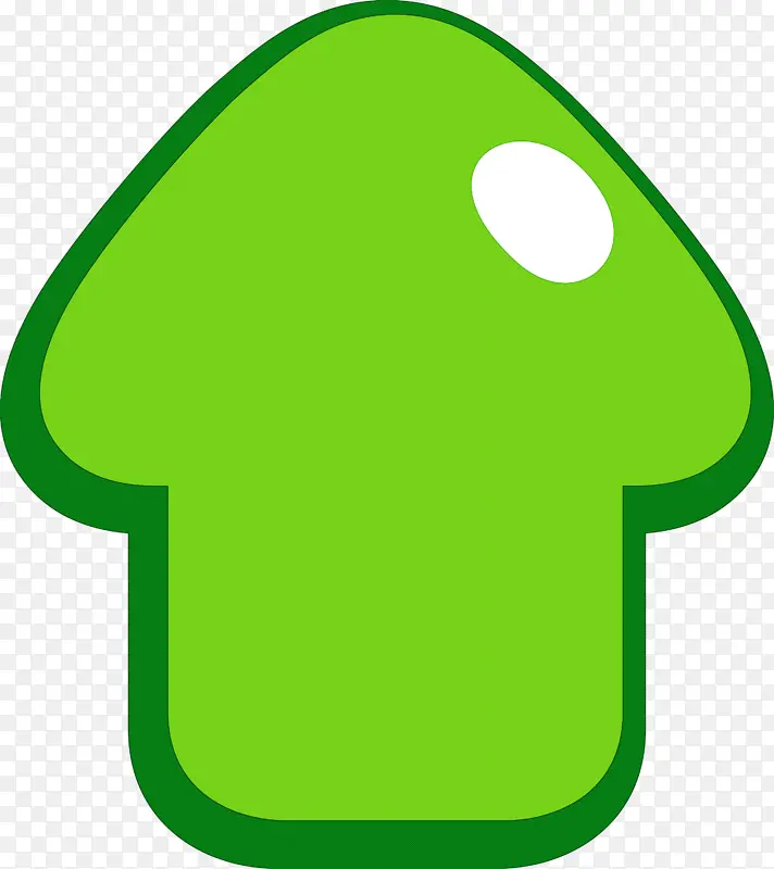 可爱的箭头 绿色 蘑菇