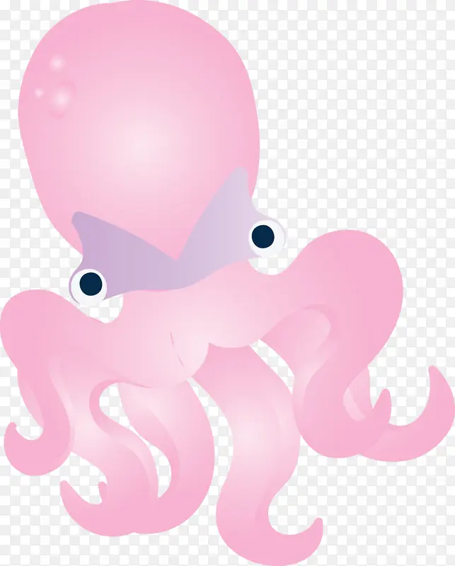 粉色 章鱼 巨大的太平洋章鱼
