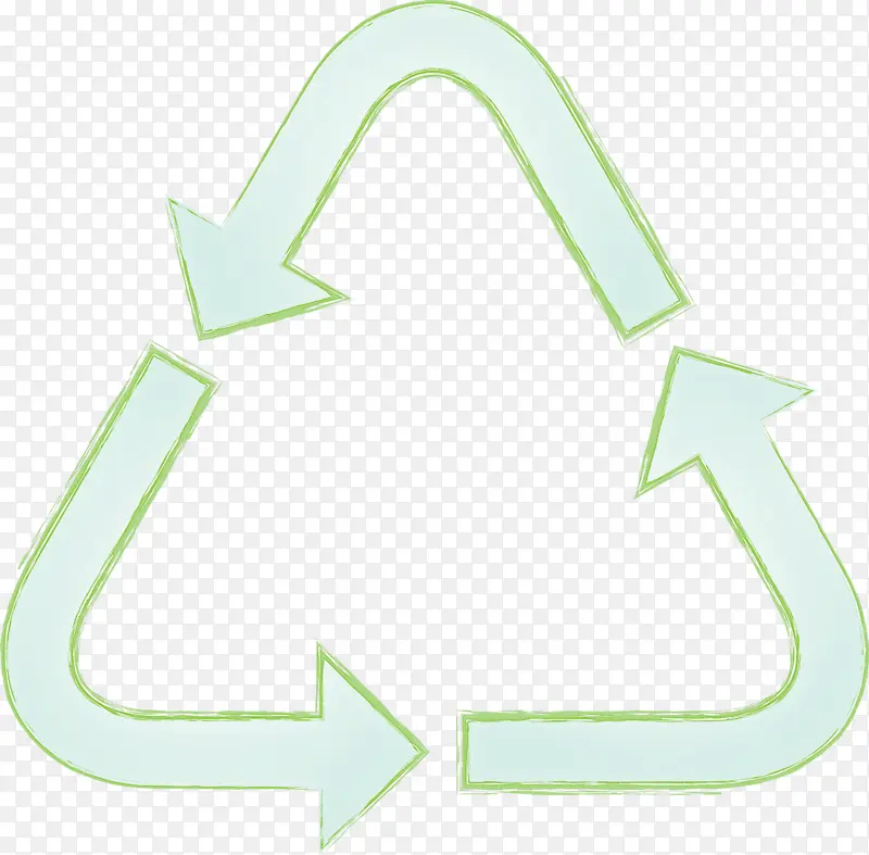 生态循环箭头 绿色 符号