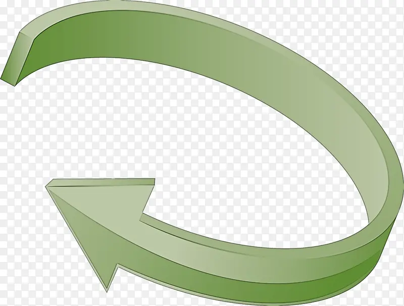 生态循环箭头 绿色 圆形
