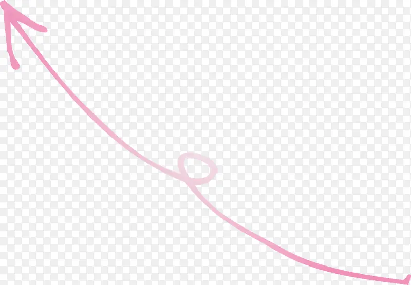 弯曲箭头 粉色 线条