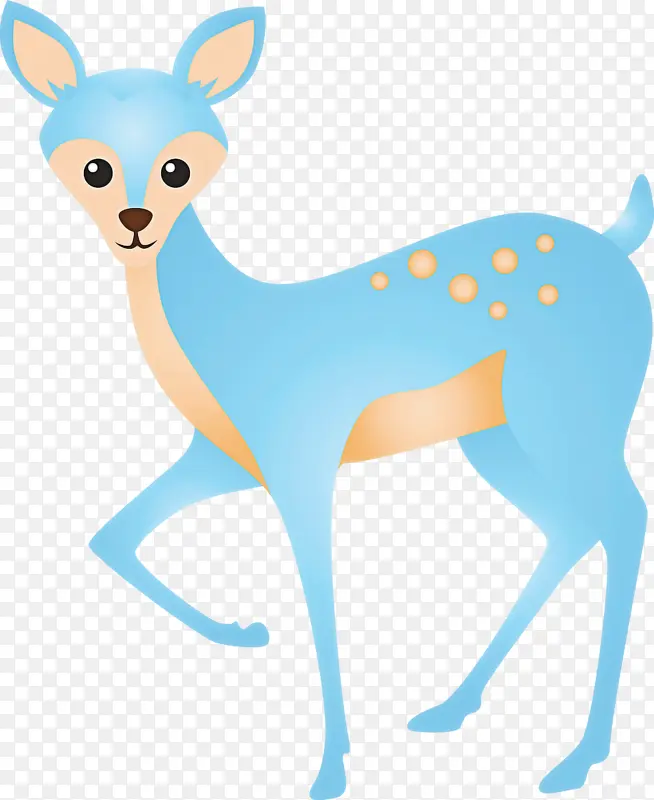 水彩鹿 动物形象 卡通