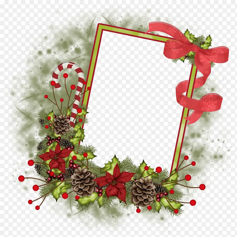 花环 圣诞装饰 相框