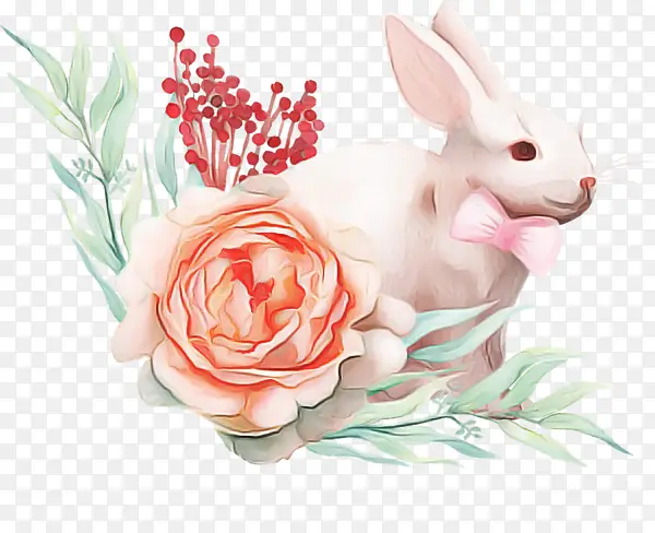 粉色 兔子 兔子和野兔