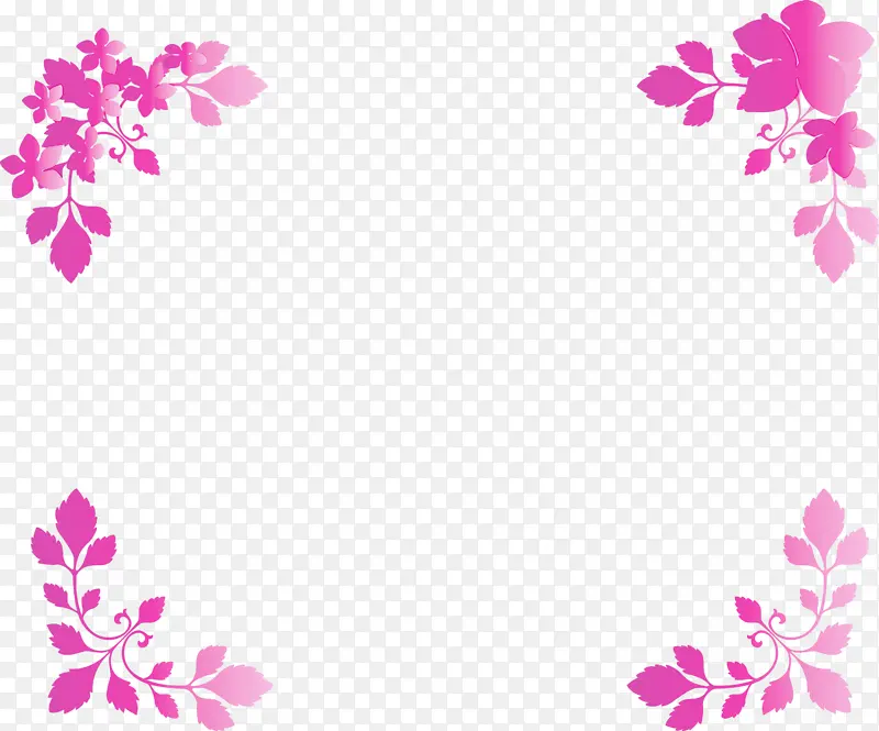 角框 粉色 花瓣