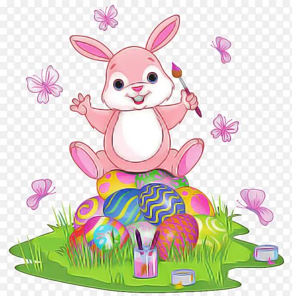 卡通 复活节兔子 复活节彩蛋