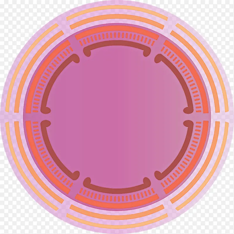 圆形框架 橙色 盘子