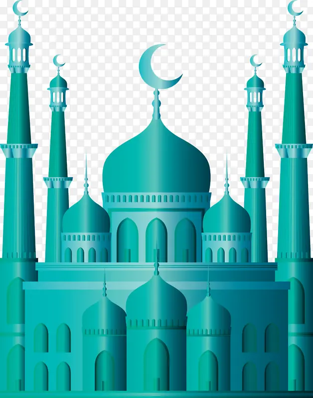 清真寺 斋月圣殿 蓝色