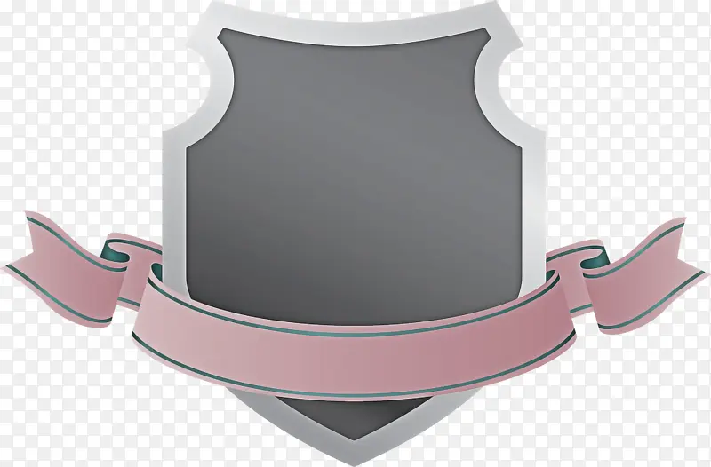 徽章丝带 粉色 盾形