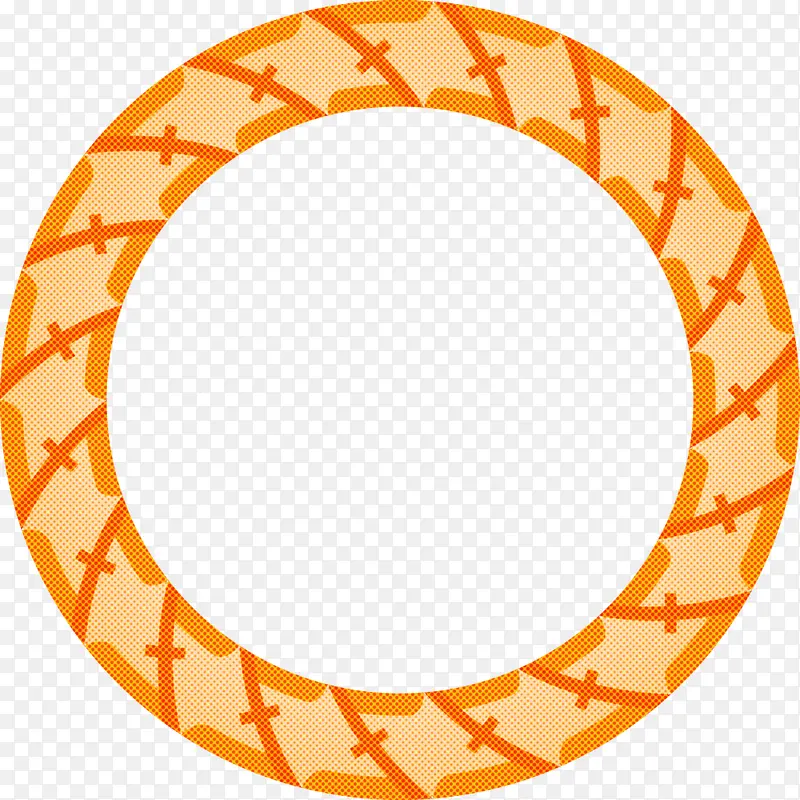 圆形框架 橙色