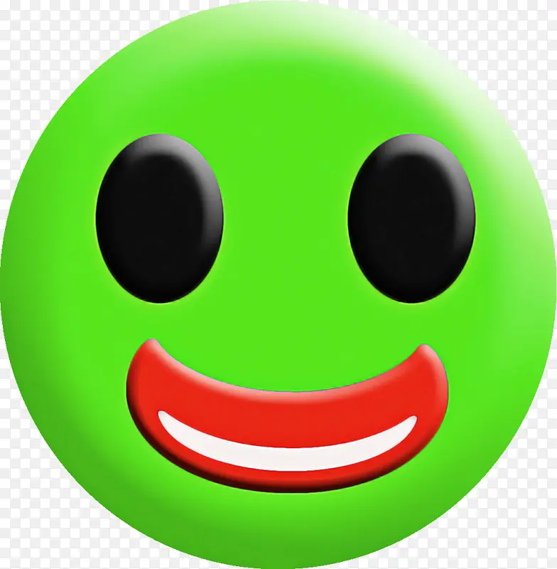 绿色 表情符号 微笑