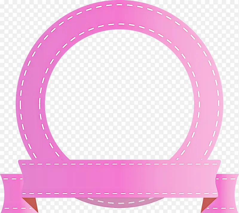 徽章丝带 粉色 相框