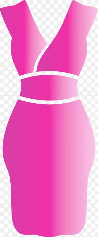 水彩连衣裙 连衣裙 粉色