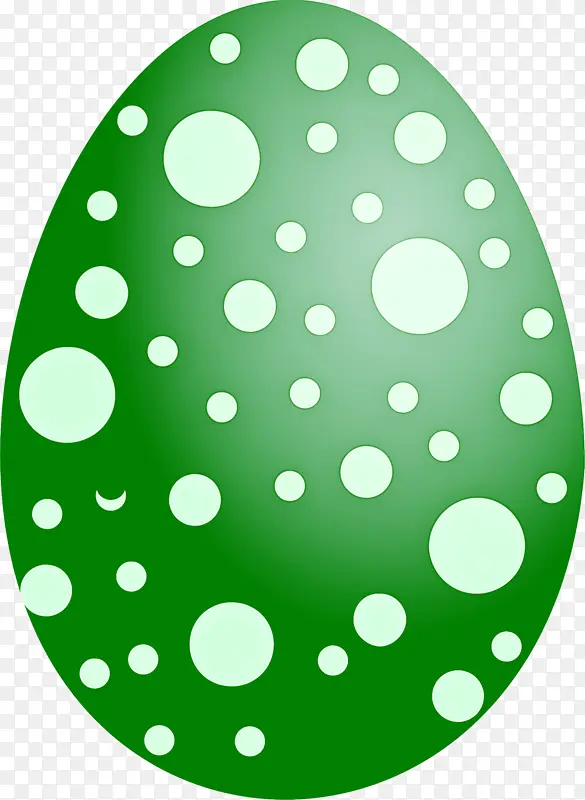 绿色 波尔卡圆点 复活节彩蛋