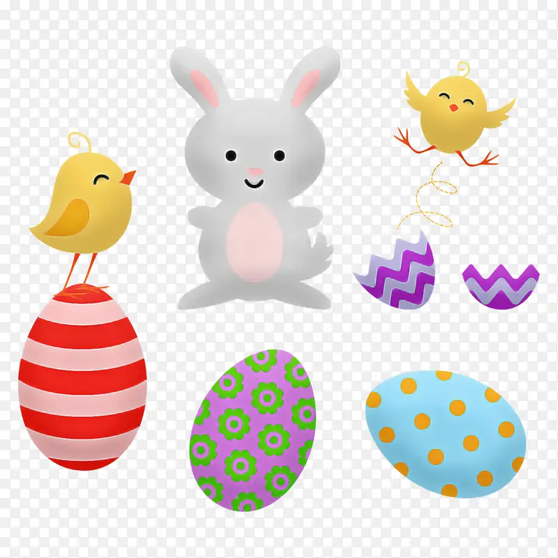 复活节彩蛋 动物模型 沐浴玩具