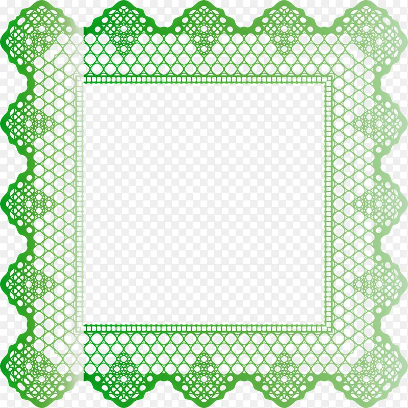 方形蕾丝 绿色 长方形