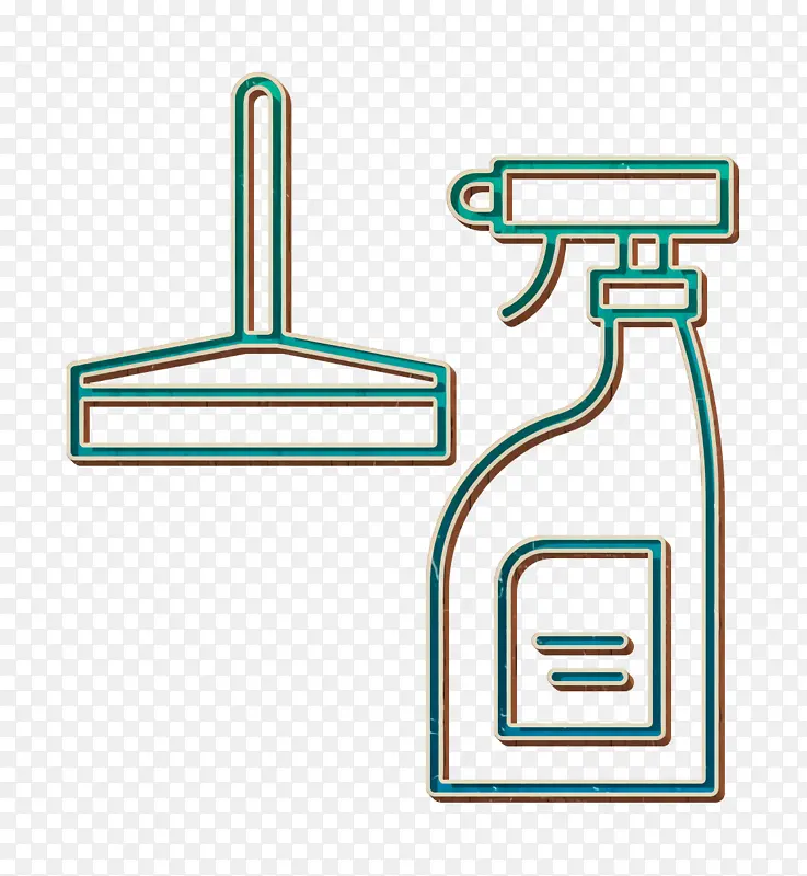 窗户清洁器图标 喷雾图标 清洁图标