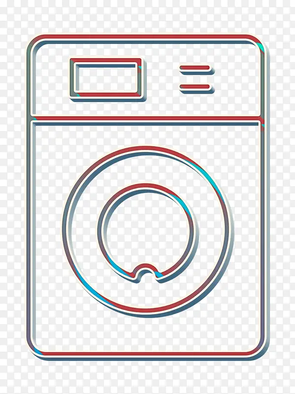 家具和家居图标 洗衣机图标 清洁图标