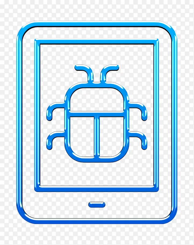 编码图标 智能手机图标 病毒图标