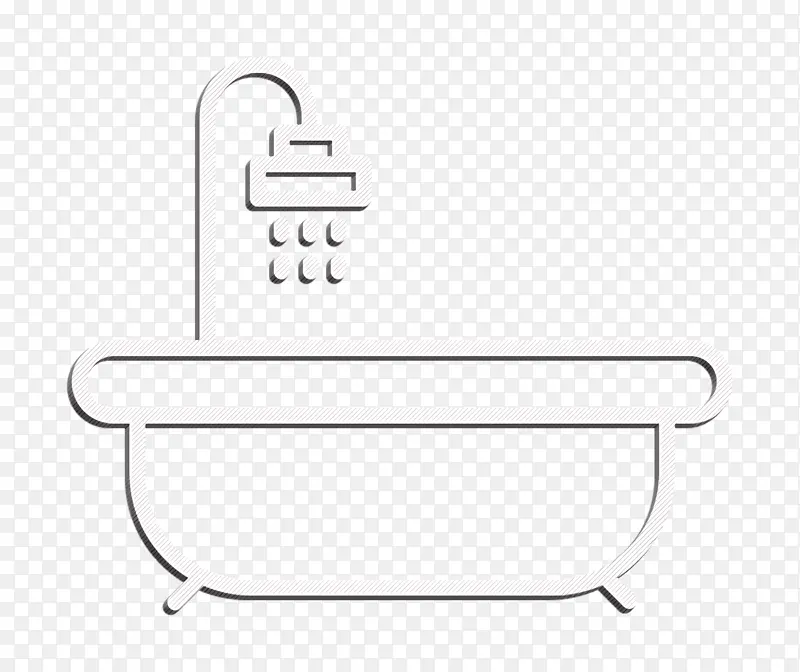 淋浴图标 清洁图标 热水浴缸图标