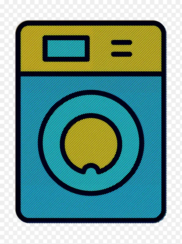 洗衣机图标 家具和家居图标 清洁图标
